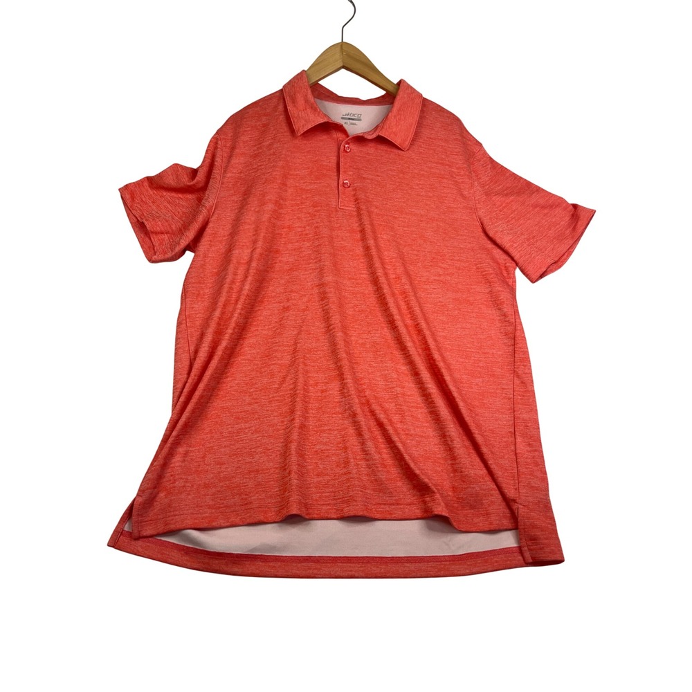 BCG Golf Polo Shirt Mens XL Orange Space Dye Short Sleeve Performance Activewear